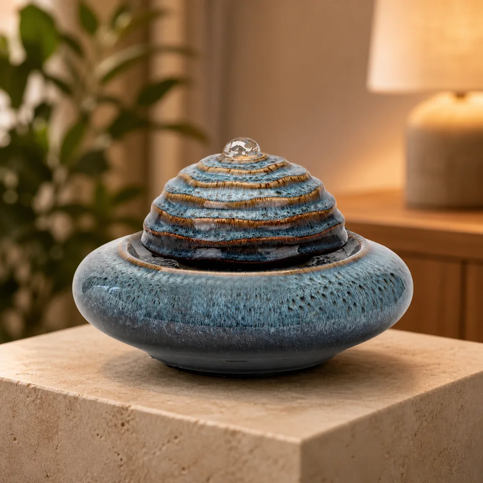Tiered Dome Ceramic Fountain water fountain, model LR20084