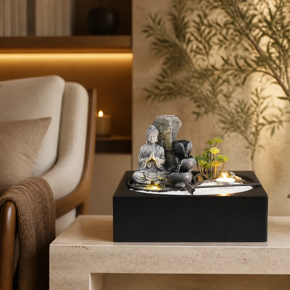 Buddha Pebble Zen Garden water fountain, model LR62919