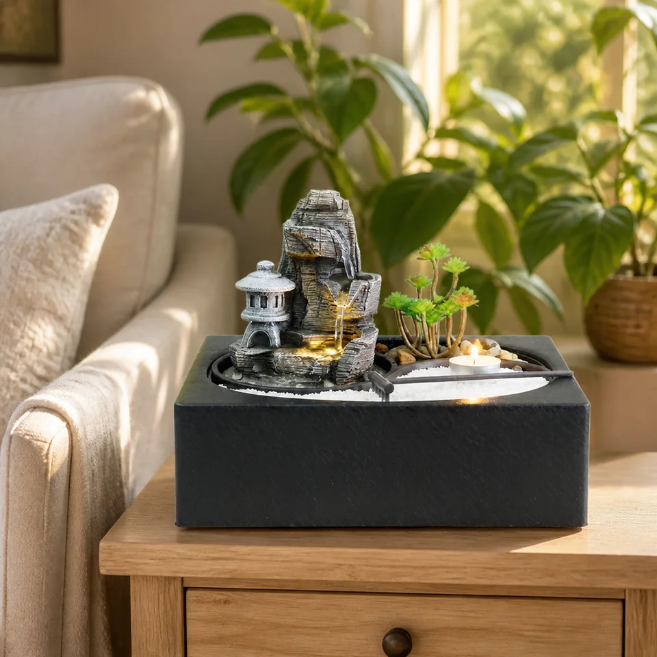 Lantern Cliff Zen Garden water fountain, model LR62928