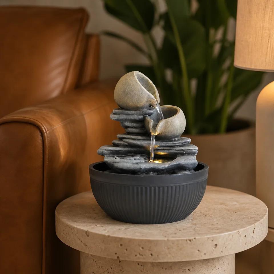 Pot and Slate Cascade water fountain, model LR62954