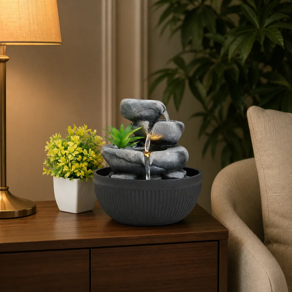 Pebble Plant Cascade water fountain, model LR62957