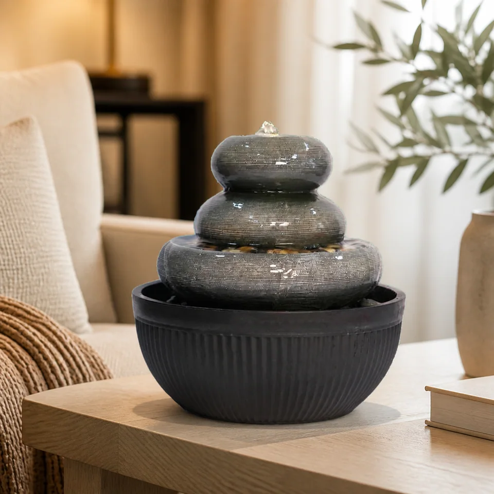 Three Pebble Fountain water fountain, model LR63117