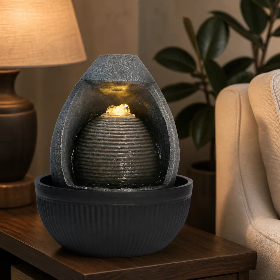 Illuminated Stone Alcove water fountain, model LR63119