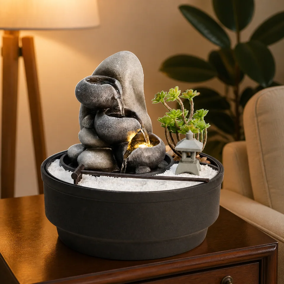 Zen Pebble Garden water fountain, model LR63144
