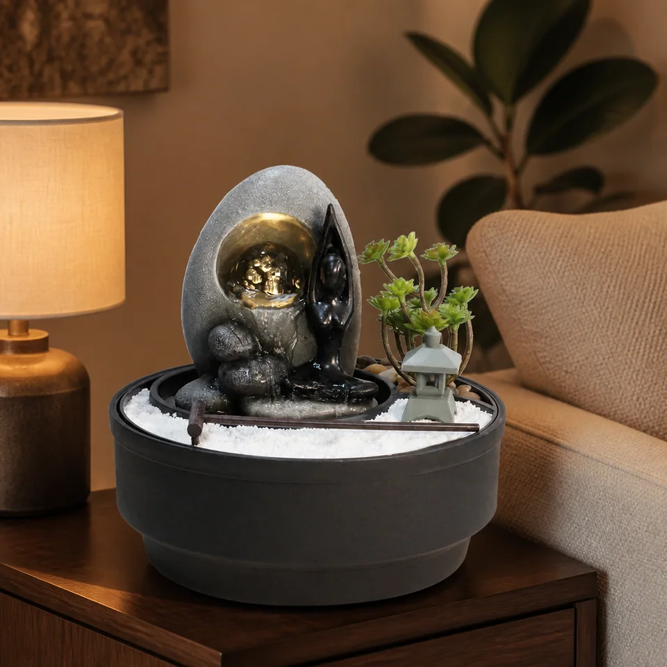 Luminous Buddha Garden water fountain, model LR63150
