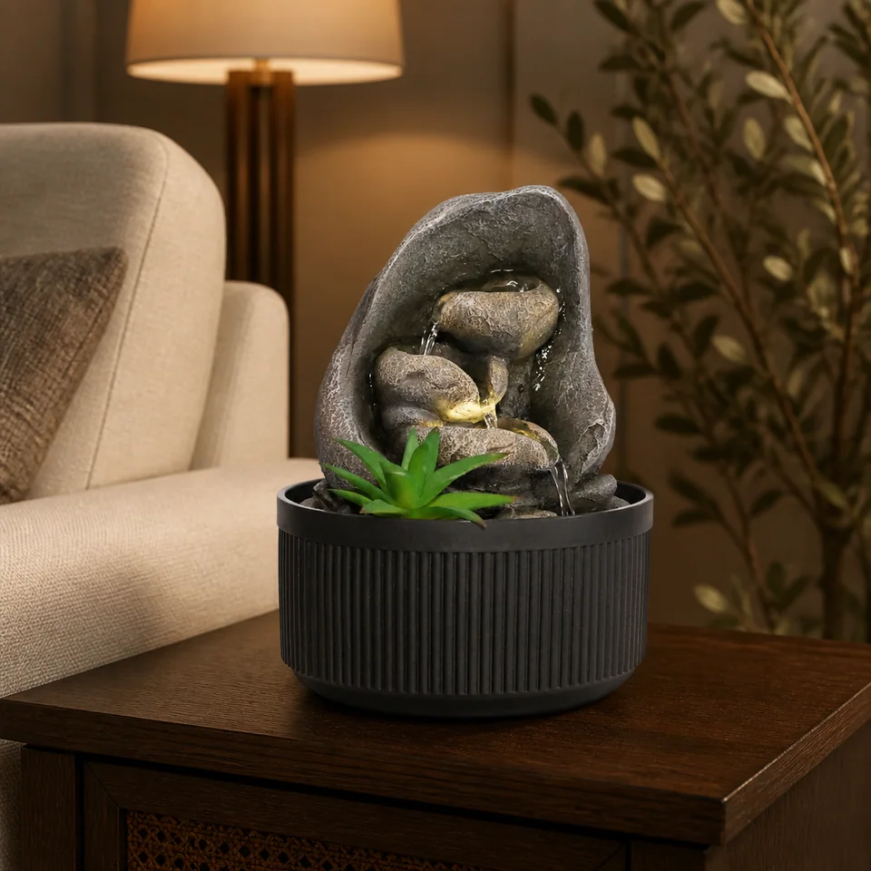 Shell Pebble Cascade water fountain, model LR63490